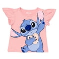 thumbnail image 2 of Disney Lilo & Stitch 2-Pack Short Sleeve T-Shirt, Girls Cute Outfits for Toddlers (Rose, 5T), 2 of 3