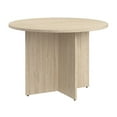 thumbnail image 1 of Pemberly Row Table de Conférence Ronde en Bois 42W avec Base en Bois en Orme Naturel, 1 of 7