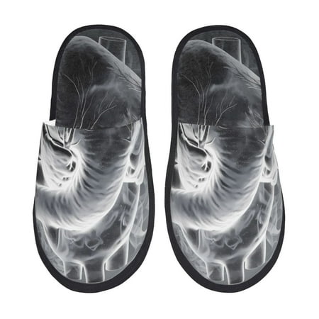 

Tideii Heart Illustration for Home Indoor Cotton Slippers Autumn and Winter EVA Plush Slippers Household Supplies Unisex-Medium