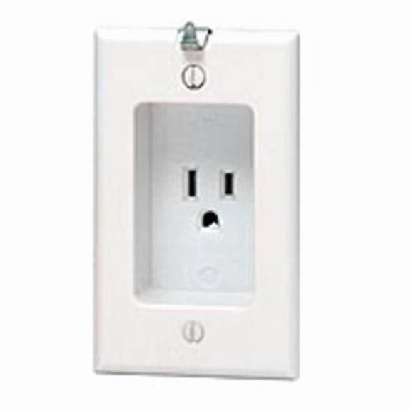LV688x-LV688W Recessed Duplex Receptacle- White