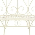 thumbnail image 5 of vidaXL Patio Bench 37.4" Iron Antique White, 5 of 5