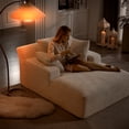 thumbnail image 6 of Oversized Chaise Lounge Chair Indoor, Corduroy Upholstered Modern Sofa Couch,No Assembly Required,Comfy Sleeper Sofa for Living Room,Office, 6 of 10