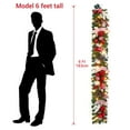 thumbnail image 4 of Garland Christmas Decorations - 6 Ft Lighted Garland with 20 Waterproof LED Lights for Mantle, Stairs, Railing, Table, Door, Fireplace, 4 of 7