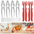 thumbnail image 1 of LPSSTORE 12PCS Seafood Tools Crab Crackers Nut Cracker Forks Set Opener Shellfish Lobster, 1 of 6