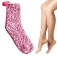 thumbnail image 4 of DQrwqpou Calcetines Lana Coral para Pastel Calcetines Suaves para Dormir Cómodos para Mujeres (rojo Rosa), 4 of 9