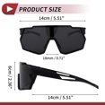thumbnail image 4 of Unique Bargains 1 Pc Motorcycle Riding Goggles Anti-glare Tri-Acetyl Cellulos PC UV400 Outdoor Sports Sunglasses for Motocross Dirt Bike ATV Black Frame Black Lens, 4 of 6