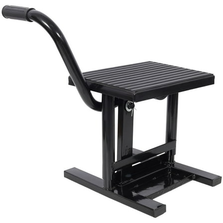 Heavy Duty Steel Motorcycle Dirt Bike Stand Jack Lift with Adjustable Height 11 7/8"-16" and 330 LBS Capacity Black