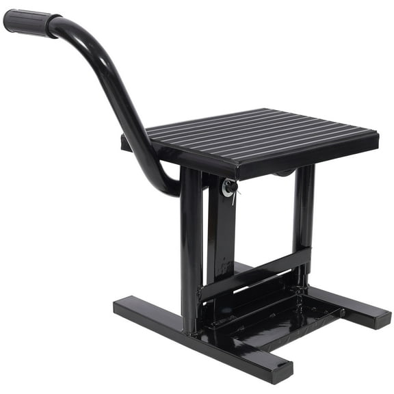 Heavy Duty Steel Motorcycle Dirt Bike Stand Jack Lift with Adjustable Height 11 7/8"-16" and 330 LBS Capacity Black
