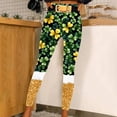 thumbnail image 2 of lcziwo St Patricks Day Running Leggings for Women Casual High Waisted Tummy Control Yoga Pants Novelty Shamrock Clover Print Soft Stretchy Tights Gold M, 90 off Clearance Sale, 2 of 8