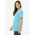 thumbnail image 3 of Woman Within Plus Size Perfect Short-Sleeve V-Neck Tee (Petite Available), 3 of 6