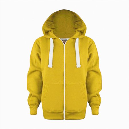 UAYOTSE Sweatshirt Color Solid Zip Jackets Long Hoodie Top Sleeve Up Girls Kids Boys Coat&jacket(Yellow&4 11-12 Years)