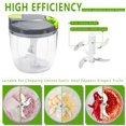 thumbnail image 4 of Procesador Manual de Alimentos Sifenma 900ml Picadora de Vegetales, 4 of 8
