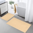 thumbnail image 2 of Ample Decor Cotton Bath Mats 24 x 17 inch and 34 x 20 inches Pack of 2 1350 GSM - Beige, 2 of 6