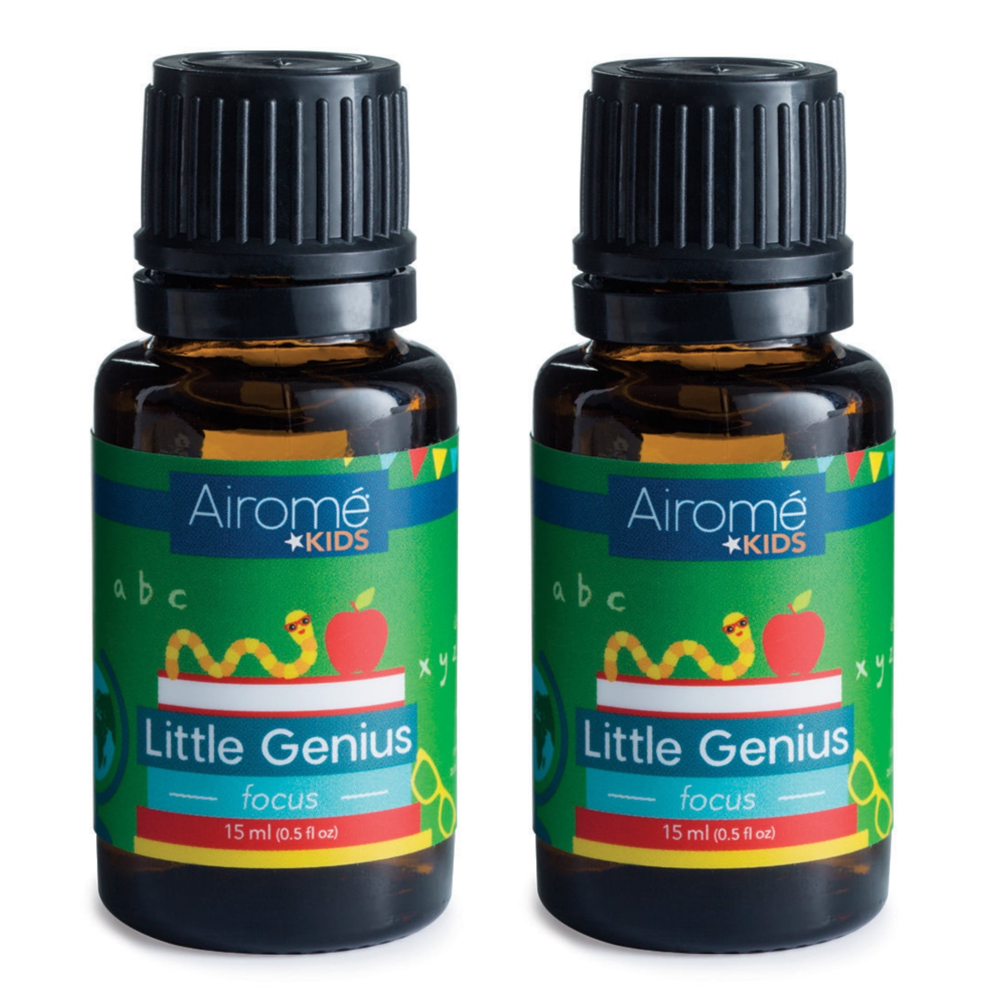 Little Genius Kids Essential Oil Blend by Airome, 2 Pack, 15 mL, Green and  Bright Scent - Walmart.com