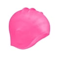thumbnail image 2 of Gorro de natación de silicona kusrkot flexible alta elasticidad para deportes acuáticos adultos Rosa, 2 of 8