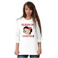 thumbnail image 5 of Betty Boop Cartoon Queen Of Carefree Women's Long Sleeve T Shirt Brisco Brands S, 5 of 6