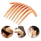 thumbnail image 2 of 2 peines de pelo con moño francés y dientes anchos, peine lateral de sujeción curva, accesorio para el cabello para mujeres y niñas, 2 of 7