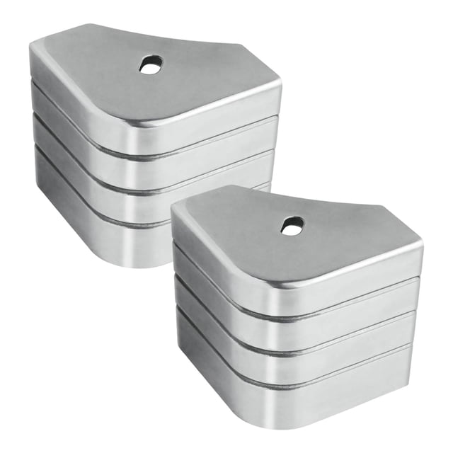 Tapas de esquina para pontones, accesorios náuticos, aluminio, altura de 3-1/8" a 3-3/16" (parte superior) 2 piezas