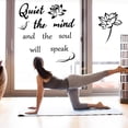 thumbnail image 5 of Yoga Wall Stickers Quiet The Mind and The Soul Will Speak Lotus Black Vinyl Wall Decal Art Letters Quotes Yoga Lotus Meditation Decor for Home Bedroom Office Wall Sticker Vinyl Transfer, 5 of 9