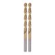 thumbnail image 1 of 2uds Helicoidales Brocas 5.4mm Titanio Revestido (HSS-E) M42 Alta Velocidad Acero 8% Cobalto Recto Vástago para Inoxidable Acero Aluminio Aleación Metal, 1 of 5