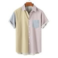 thumbnail image 5 of Yuwull Men's Short Sleeve Button Down Vintage Bowling Shirts with Pocket Hawaiian Casual Printed Beach Shirt Summer Regular Fit Top On Clearance, 5 of 7