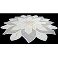 thumbnail image 4 of White and Gold Star Poinsettia Doily/ Table Topper (23" RD), 4 of 4