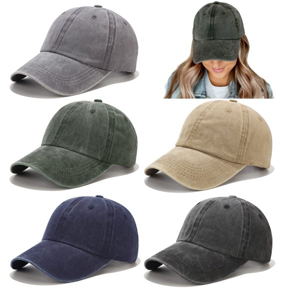Gorra de béisbol Tergy, vintage, lavada y desgastada, para hombre y mujer