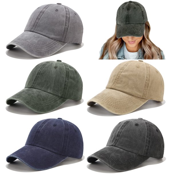 Gorra de béisbol Tergy, vintage, lavada y desgastada, para hombre y mujer