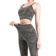 thumbnail image 3 of Women Camouflage High Waist Butt Lift Seamless Workout Leggings Yoga Pants, 3 of 5