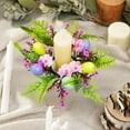 thumbnail image 5 of karymi Easter Simulation Easter Eggs Candle Holders Wreath Wedding Decoration Desktop Candle Wreath up to 70% off Summer, 5 of 7