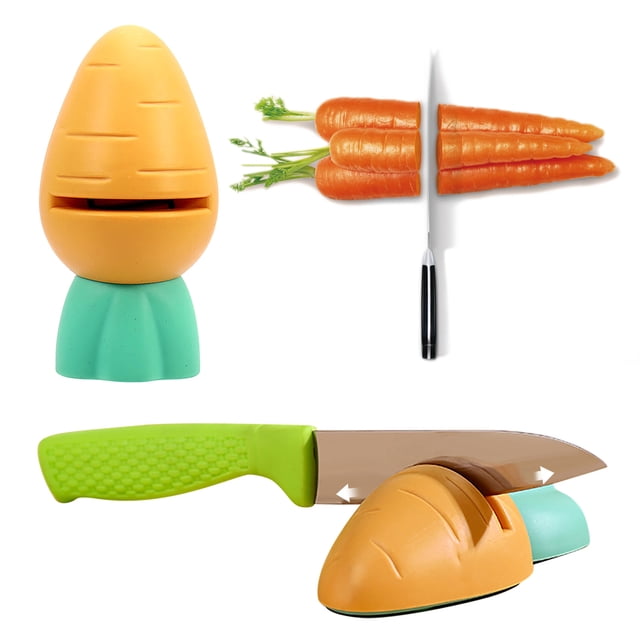 Hearth & Gear Mini Cute Carrot Sharpening Stone Kitchen Household Sharpening Kitchen Fruit Kitchen Gadgets Handmade Kitchen Items Set for Kitchen And Table Dinnerware Set Metal Strip to Hold Kitchen