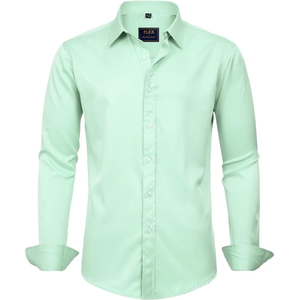Moda Colores Camisas Hombre Juveniles Camisa Oxford Verde Agua En
