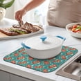 thumbnail image 2 of Dish Drying Mat for Kitchen Counter Pioneer Floral Absorbent Reversible Microfiber Kitchen Countertop Protector Dishes Pad Small 16x18 Inch, 2 of 7