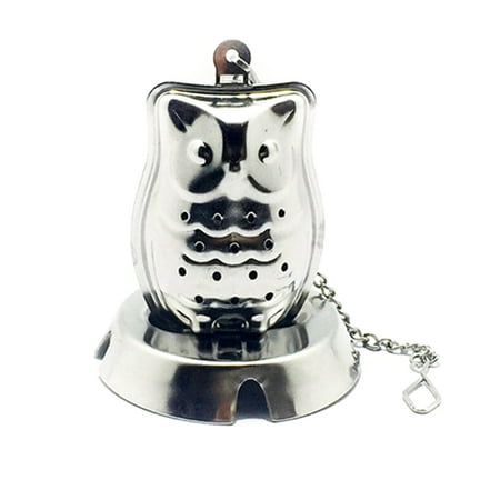 

1pc Owl Shape Stainless Steel Tea Infuser Tea Strainer Filter for Tea House (Silver）