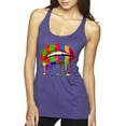 thumbnail image 1 of Wild Bobby, Colorful Painted Lip, Streetwear, Women Tri-Blend Racerback Tank Top, Purple Rush, Small, 1 of 5