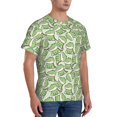 thumbnail image 4 of Yiaed Cute Crocodile Print Mens Short Sleeve Tight Fit T-Shirt, Crewneck Casual Tee-Large, 4 of 5