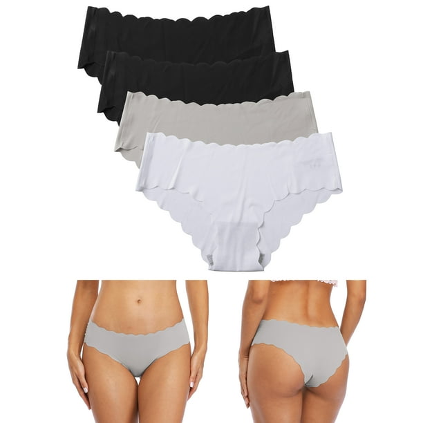 Charmo Women's Underwear Invisible Bikini No Show Nylon Spandex Ladies  Panties 
