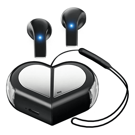 Audífonos Gamer Inalámbricos corazon Belug Negro
