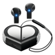 thumbnail image 1 of Audífonos Gamer Inalámbricos corazon Belug Negro, 1 of 5