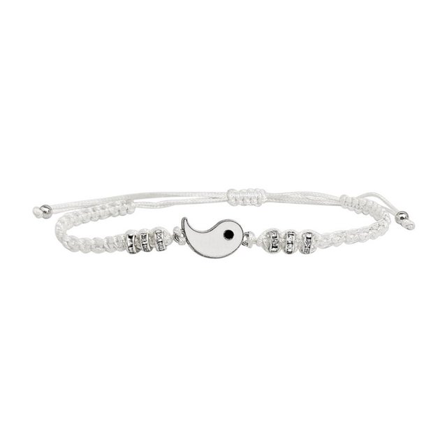 Juego de pulseras para parejas, pulseras para mejores amigos para 2, pulsera de cordón ajustable Yin Yang a juego, símbolo de amor para la relación, novio, novia, regalo de San Valentín