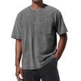 thumbnail image 2 of Men's Plus Size Tshirts Short Sleeve Round Neck Cotton Tees Hop Street Style Loose Fit Mens Shirts Grey XXL, 2 of 4