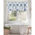 thumbnail image 4 of Valance Curtains for Windows Embroidered Ballflower Kitchen Curtians Window Treatment Watercolor Topper Curtain Rod Pocket Valances for Kitchen Bathroom Living Room 60x18in, 4 of 9
