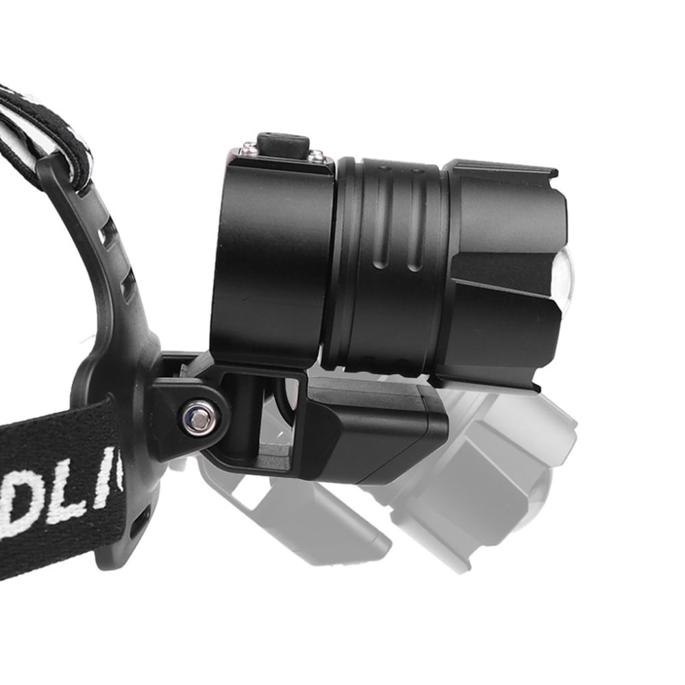 Portable IPX4 Waterproof Headlamp Dimmable Head Mounted Torch for Night Riding Walking Use  Cable 3Pcs Batteries