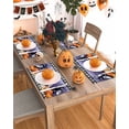 thumbnail image 5 of Halloween Placemats Set of 4 Grimace Pumpkin Place Mats Fall Placemat Trees Bat Candy Witch Hat Ghost Purple Table Mats for Dining Kitchen Table Holiday Dinner Party Home Decorations 13x19 Inch, 5 of 8