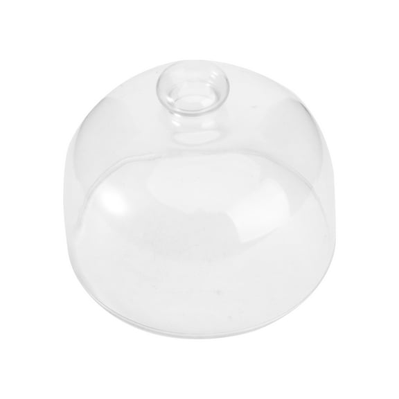 Cabilock Round Glass Cake Dome, 5 Inch Transparent Dustproof Cake Cover with Handle, Cloche Dome for Cupcake Dessert Display