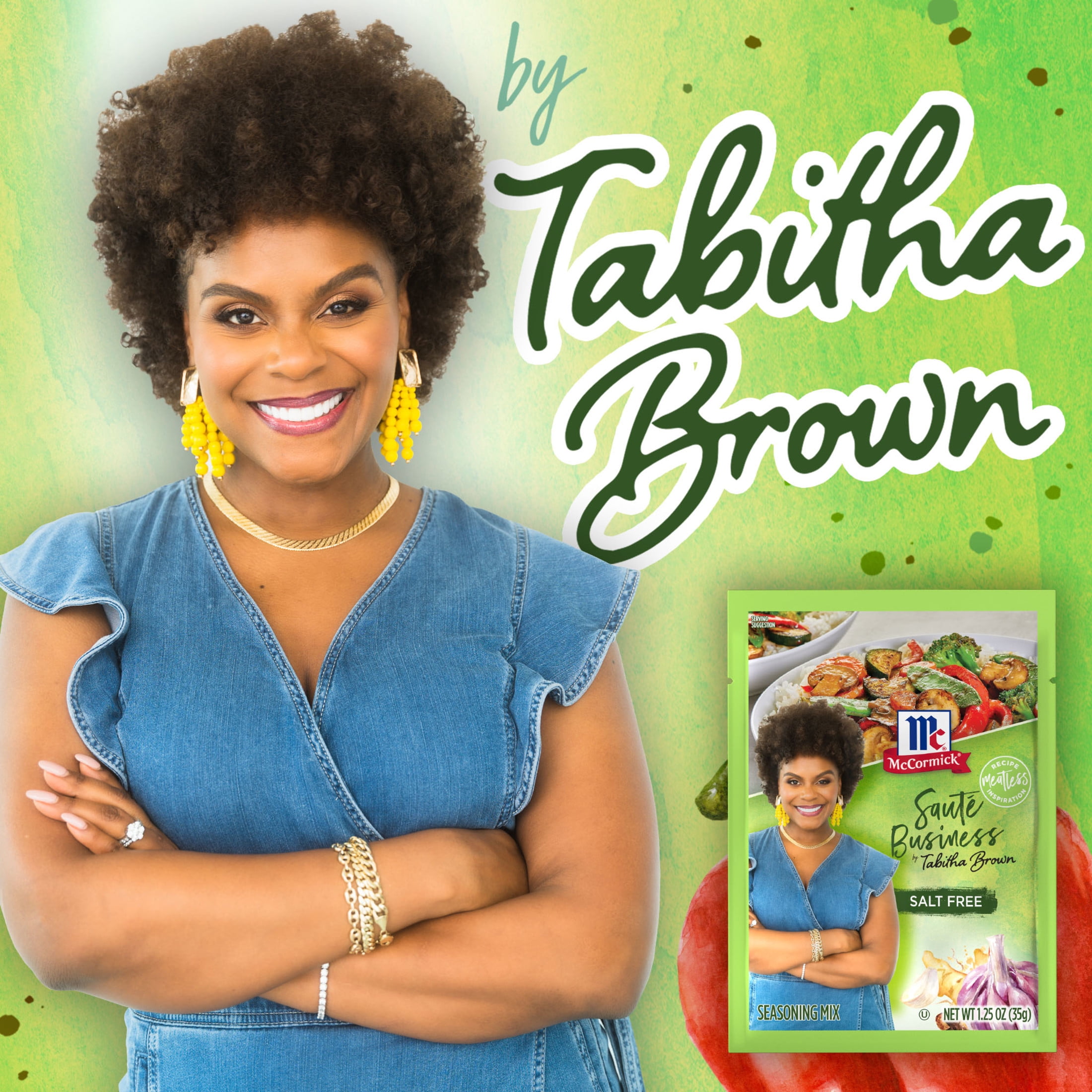 (2 pack) McCormick Salt Free Sauté Business by Tabitha Brown Seasoning Mix, 1.25 oz Packet