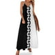 thumbnail image 1 of Vestido moderno sin mangas en blanco y negro / dos T, elegante y chic, vestido de mujer, vestidos de noche de lujo, 1 of 7