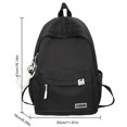 thumbnail image 3 of Casual Schoolbag Nylon Bookbag Multi-pocket Preppy Style Knapsack (Green), 3 of 6