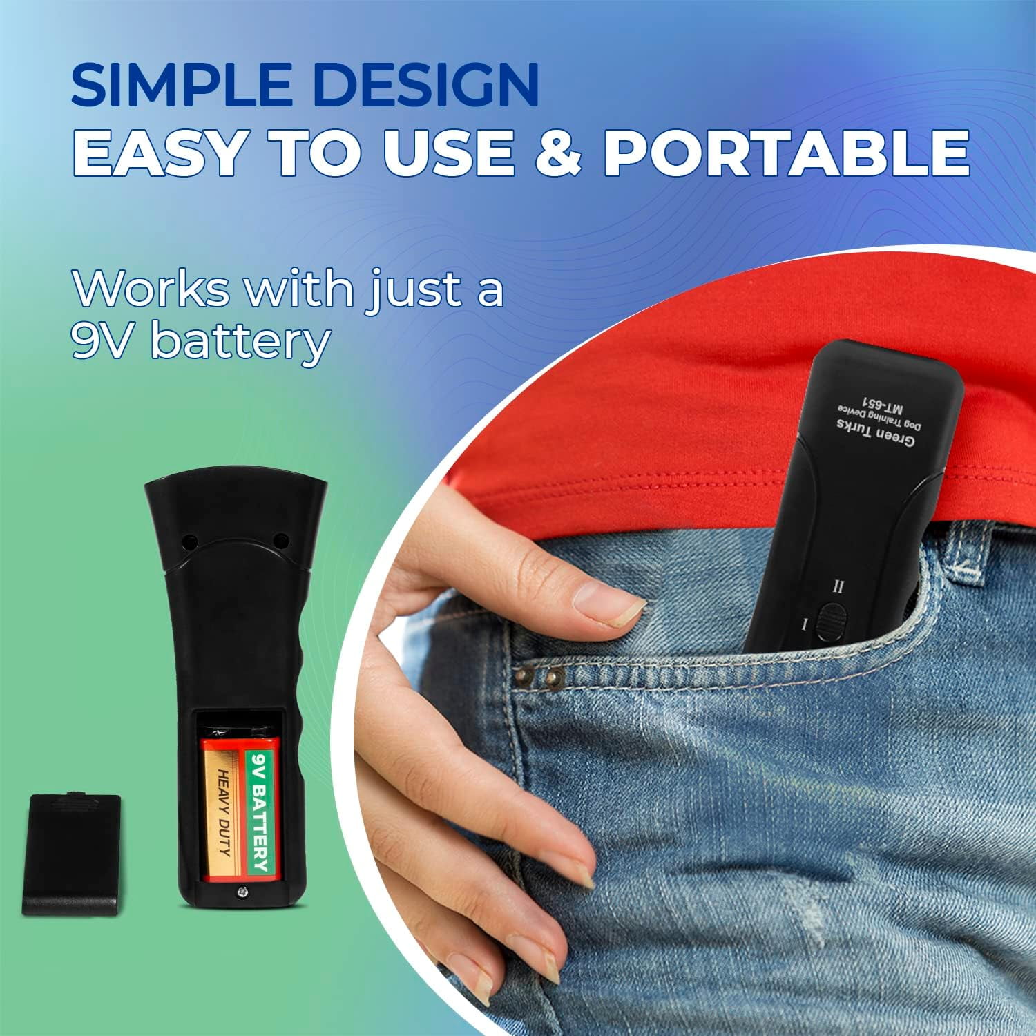 Petgentle Handheld Dog Bark Deterrent - Ultrasonic Anti Barking Device with LED, Safe Dog Training Tool, Bark Collar Alternative, Stop Barking Indoors & Outdoors Up to 50 ft Range