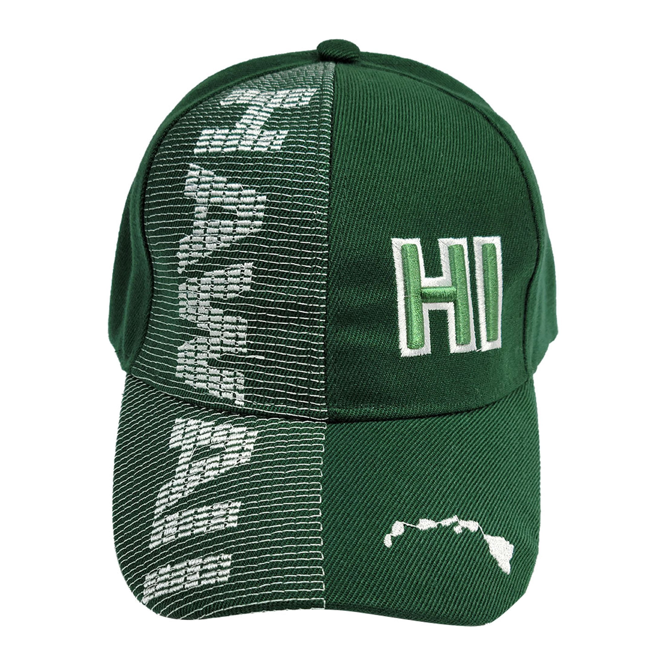 ISLAND CREW HAWAII CAP: Hi Hawaii W/ Island Logo, Green